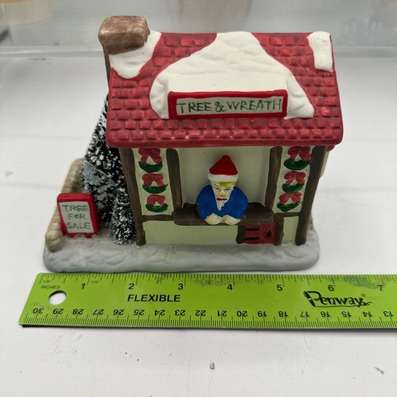 Vintage Noma Dickensville Porcelain Tree Stand Christmas Holiday Village Decor - Picture 12 of 14